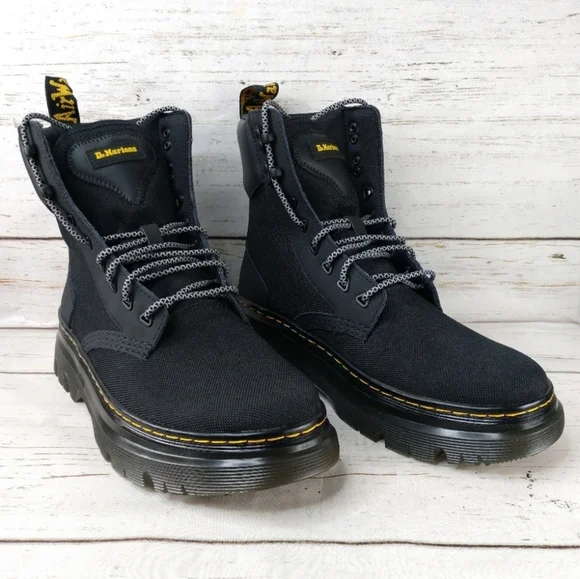 *New Dr Martens Tarik Combat Boot Never Worn Dr Martens Tarik zip 8 eye boots in black leather | ASOS main image 3